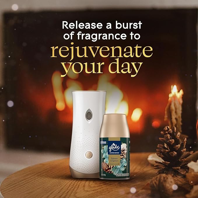 Glade Automatic Spray Refill 6 Pack Balsam &amp Spruce Scent Home Fragrance Refill Can 6.2 oz