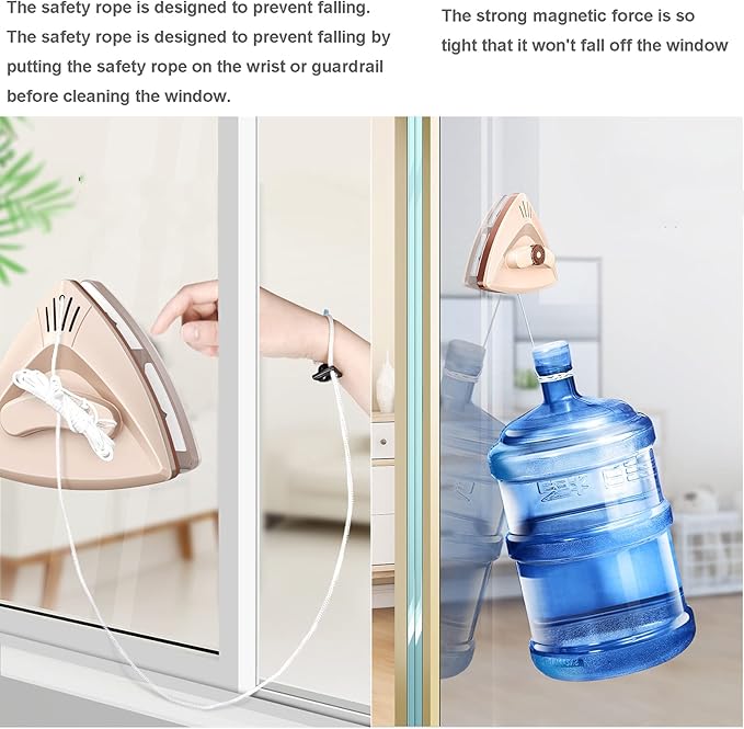 Window Cleaner Wipers Magnetic 5-25mm Double Side Glass Cleaner Window Clean Brush Window Cleaner Washing Brush Equipment Glass Wiper Cleaning Tool