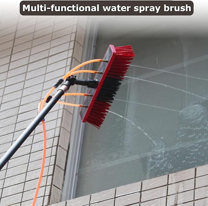 water fed pole kit window cleaning brush outdoor Water Fed Pole Kit Window And Solar Panel Cleaning System Pole Water Fed Telescopic Brush/Windows Cleaning &amp Washing Tool (Size : 29FT/9M)