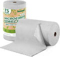 Microfiber Cleaning Cloths Roll 75 Pack Tear Away Microfiber Towels Roll 12 x 12 Lint Free Rags Reusable Cleaning Cloths Washable Scratch FreeUltra Absorbent Dish Rags(Grey)