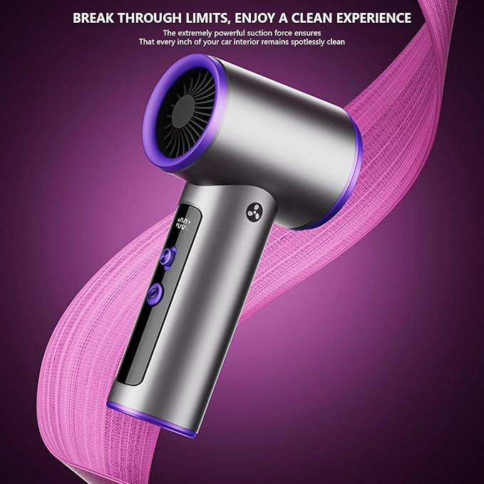 Double Function Blower &amp Vacuum 75000RPM 12000PA Cordless Portable Car Vacuum with HEPA Filter for Home Vehicle