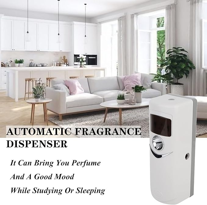 Air Fresher Dispenser Electric Dispenser Desktop 4 Time Settings Wall Mounted for Office Bedroom Home Livingroom