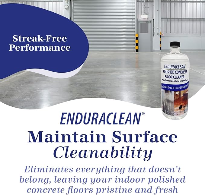 Marblelife EnduraCLEAN Ready-To-Use Polished Concrete Floor Cleaner Effective Basement Garage &amp Indoor Concrete Floor Cleaner Concrete Cleaner Cement Cleaner &amp Degreaser 32 oz