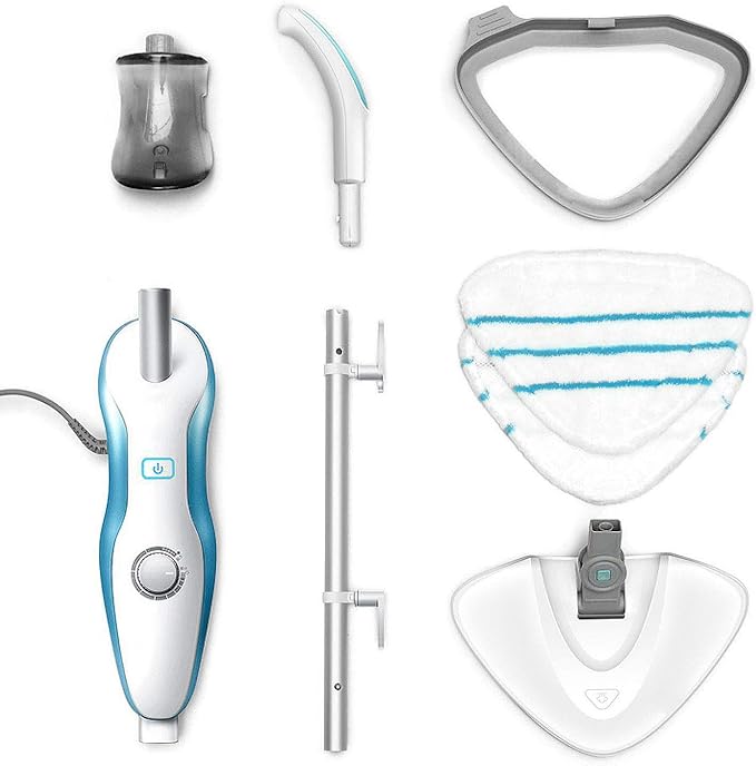 Blue Floor Steam Mop 1500W Power Handheld Vertical Floor Steam Cleaner Wireless Electronic Mop Handheld Mode