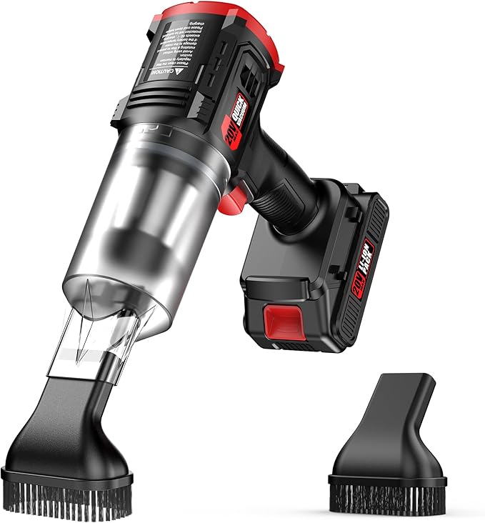 Car Vacuum Cordless 35000PA Strong Suction Handheld Vacuum with 2 Detachable Batteries 60Min Runtime Portable Vacuum Cleaner for Car Detailing Pet Hair Home Couch &amp Office 350ML XL Dust Cup