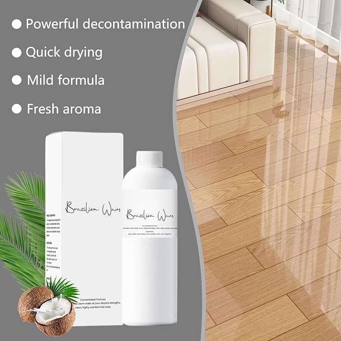 New Brazilian Waves Mop Soap Mop Soap For Floor Cleaning MopSoap Brazilian Wave Multisurface Bathroom &amp Kitchen Cleaner Supplies (2pcs*120ML)