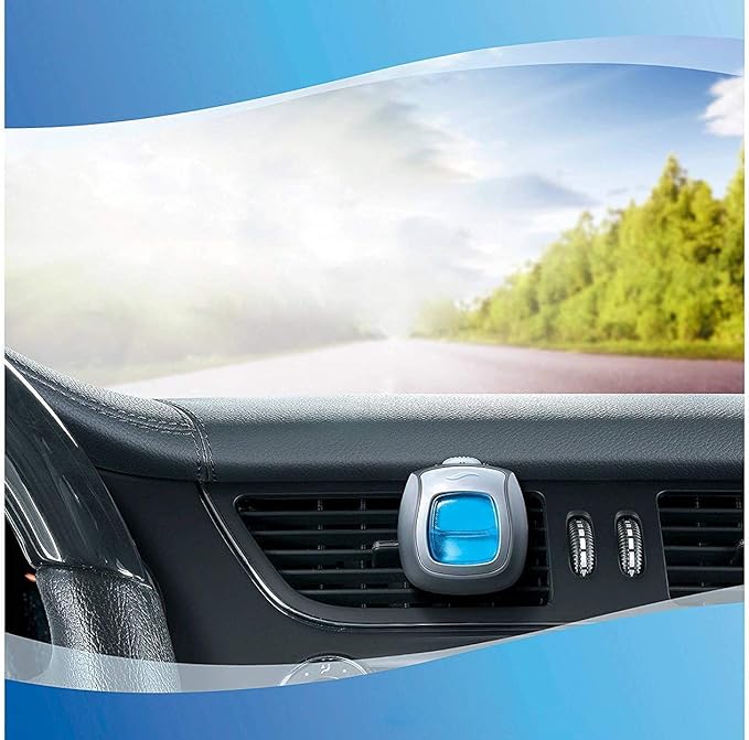 Febreze Car Vent Clip Air Freshener - Limited Edition Holiday Collection - Fresh-Cut Pine - 1 Count Vent Clip Per Package - Pack of 3 Packages Green