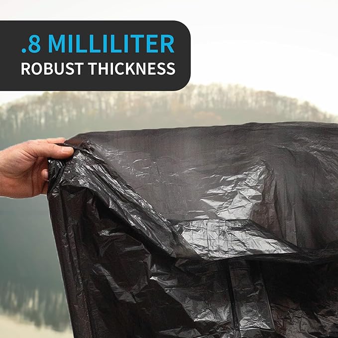 Home and Kitchen Durable Black Trash Bags 12-16 Gallon Strong and Puncture Proof Resins 0.8 Mil Thick Standard Wastebasket Size 23 x 31 Extra Tall Office and Food Waste 250 Count