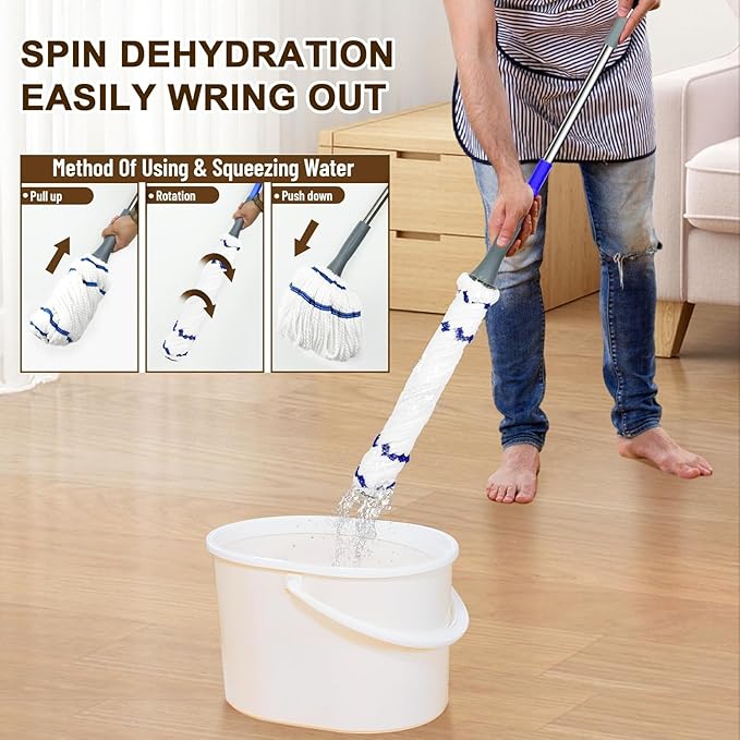 Basics Car Wash Mop Brush with Long Handle for Home
