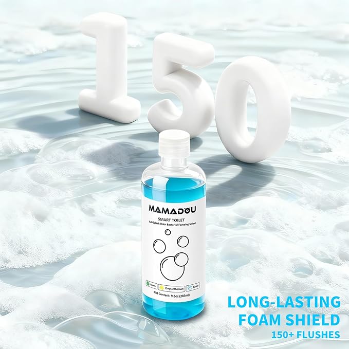 MAMADOU Foaming Shield Smart Toilet Special Foam Agent Cleaning Liquid Splash Control Deodorizing Toilet Cleaner For Fresh Comfortable Bathroom Environment 285ml 2Pack