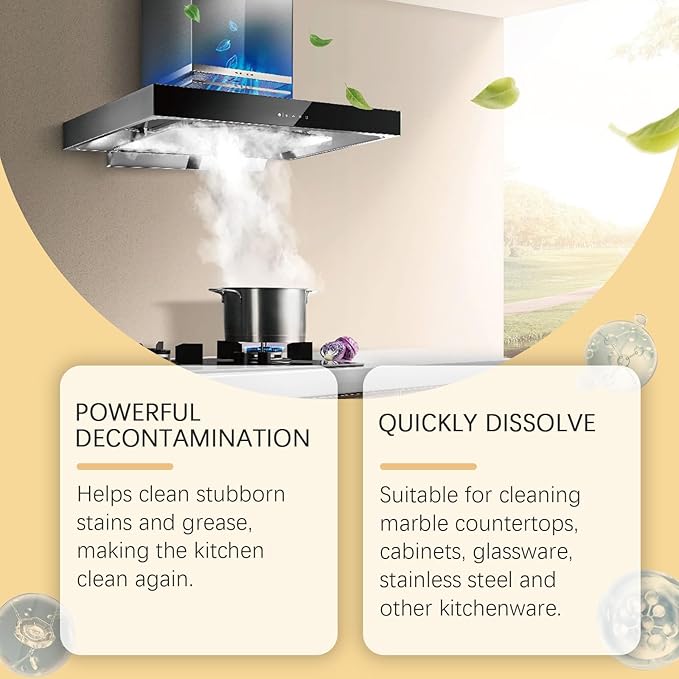 Multi-Purpose Foam Cleaner For Kitchen - Removes Stubborn Grease &amp Stains Safe For Surfaces Easy To Use(3PCS)