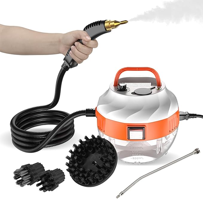 Handheld Steam Cleaner 1500W High Pressure 6 Adjustable Speeds High Temperature Multifunctional Cleaning for Kitchen and Bathroom