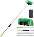 Car Wash Brush with Long Handle 60'' Soft Bristle Cleaning Brush Car Cleaning Brushes Carwash Brushes for SUV RV Boat Truck House Siding Sweep Snow Green