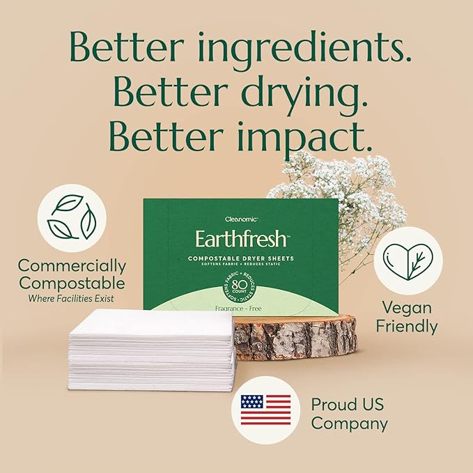 CLEANOMIC Reusable Kitchen Cloth Garbage Disposal Cleaner &amp Fabric Softener Sheets Bundle