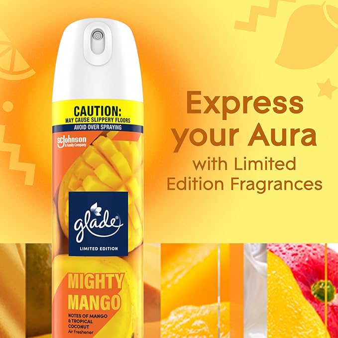 Glade Air Freshener Room Spray Mighty Mango 8.3 oz 6 Count