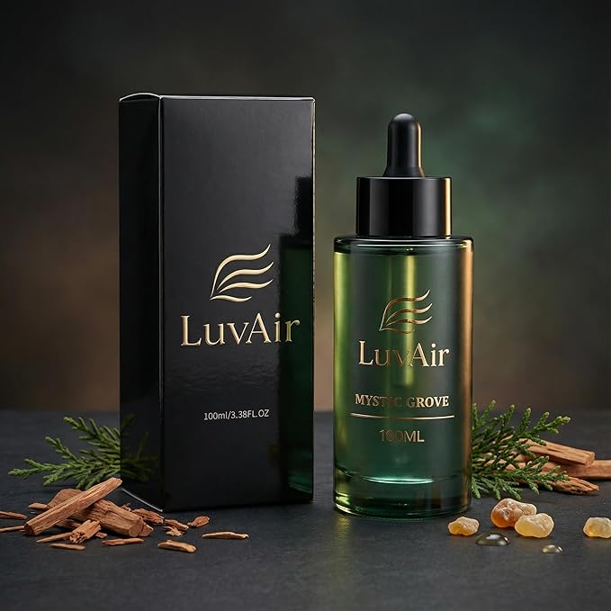 LuvAir™ Woody Collection Aroma Oil Refill – Warm Earthy Fragrance for Car and Home Waterless Diffusers (100 ml Mystic Grove)