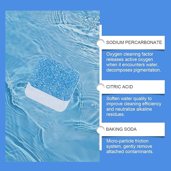 Multi-Purpose Cleaning Tablets Gentle Stain &amp Grease Remover For Kitchen Bathroom Easy To Use Dissolvable Foaming Tablets For Home Cleaning(3PCS)