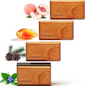 Car Air Freshener Wood Air Freshener Car Odor Eliminator for Visor Clip Variety Pack- CLIP INCLUDED (Amber-Grove-Pine-Honey Peach)