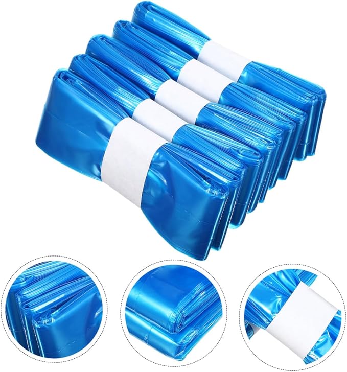 IMIKEYA 5 Rolls Blue Pe Diaper Trash Bags 260mm X 7m Thickened Odor-resistant Disposable Liners for Diaper Pails Household and Outdoor Waste Disposal