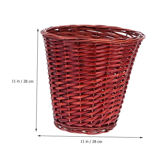 VOSAREA Decorative Wastebaskets Rattan Weaving Storage Basket Home Organizer Sundries Basket