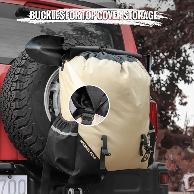 Spare Tire Trash Bag Fits 40 Tire Heavy Duty Truck Tailgate Trash Bag for SUV Off-Road Jeep Truck Overlanding