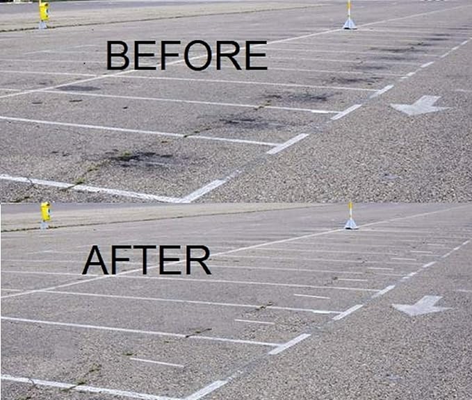 Concrete Oil Stain Remover Eco-Friendly Bio-Remediates and Removes Oil &amp Grease Stains on Concrete and Asphalt Driveways Garages Pavers Patios Parking Lots and Streets(10 Oz)