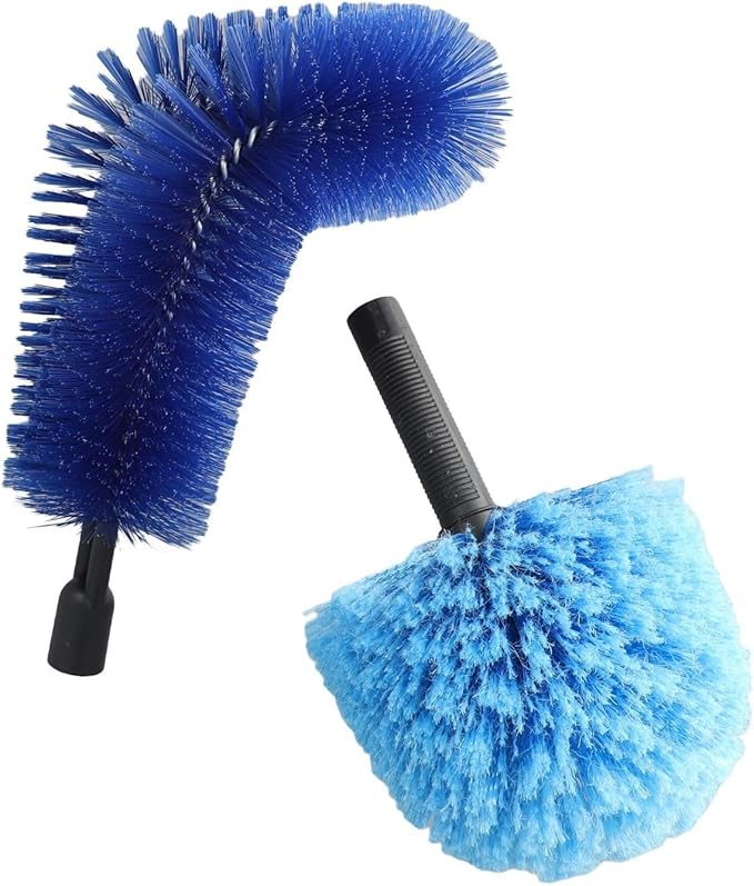 Stainless Steel Telescopic Ceiling Broom with Long Handle for High Corner Cleaning Adjustable Extension Pole for Walls Floors Patios Lightweight Brush Head Blue(B)