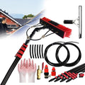 Window Cleaning Brush Water Fed Pole Kit High Reach Window Cleaner with 20m Water Supply Hose and A Pair of Rubber Gloves for Trucks Vans Caravans7.2m/24ft