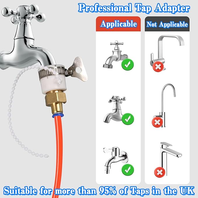 Telescopic Window Cleaning Pole with Hose Fed Water System 9.8ft (3m) Extendable Brush Kit for Solar Panels Conservatories Trucks Boats and Cars