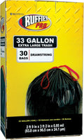 Tuffsak 60 Count 33 Gallon Large Trash Bags 618712(RPD106