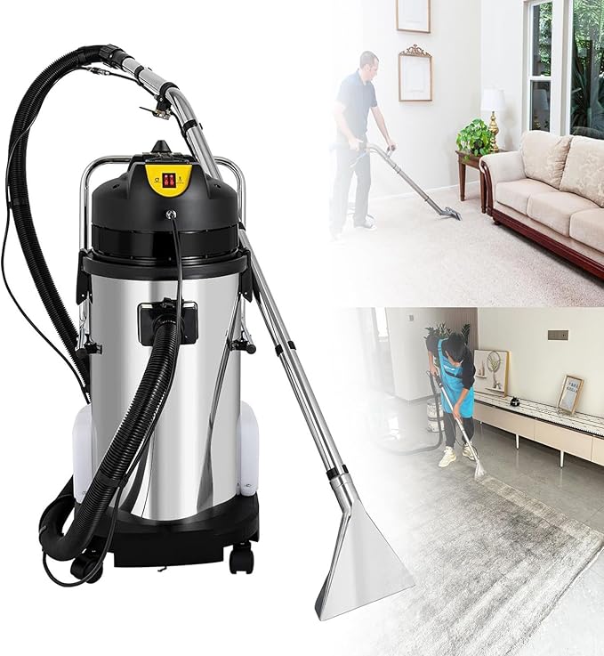 Commercial Steam Cleaner 3-in-1 30L-80L Multi-Purpose Wet Dry Vac with High-Pressure Spray &amp Suction 6 Tools for Home &amp Office 40L