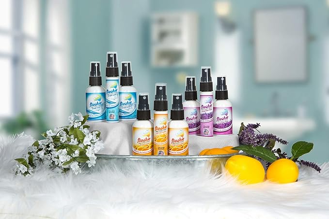 Flushie Pre-Toilet Sprays for Poop Travel Size Toiletries Bathroom Spray for Poop Spray for Toilet Traveling Essentials Poop deodorizer Poop Odor eliminator (Unscented 16oz 1pack)