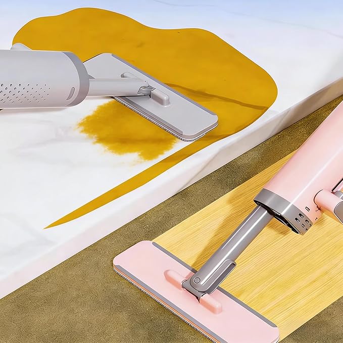 Small Mop for Quick Cleanups ABS Handle and Effective Gathering Fiber Cloth Dormitory Mop