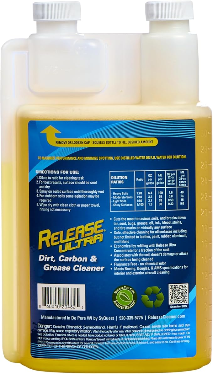 Release Ultra Concentrate All Surface Cleaner &amp Degreaser Fragrance Free No Rinse Ultra Concentrated 32 Fl Oz makes 20 32 oz bottles