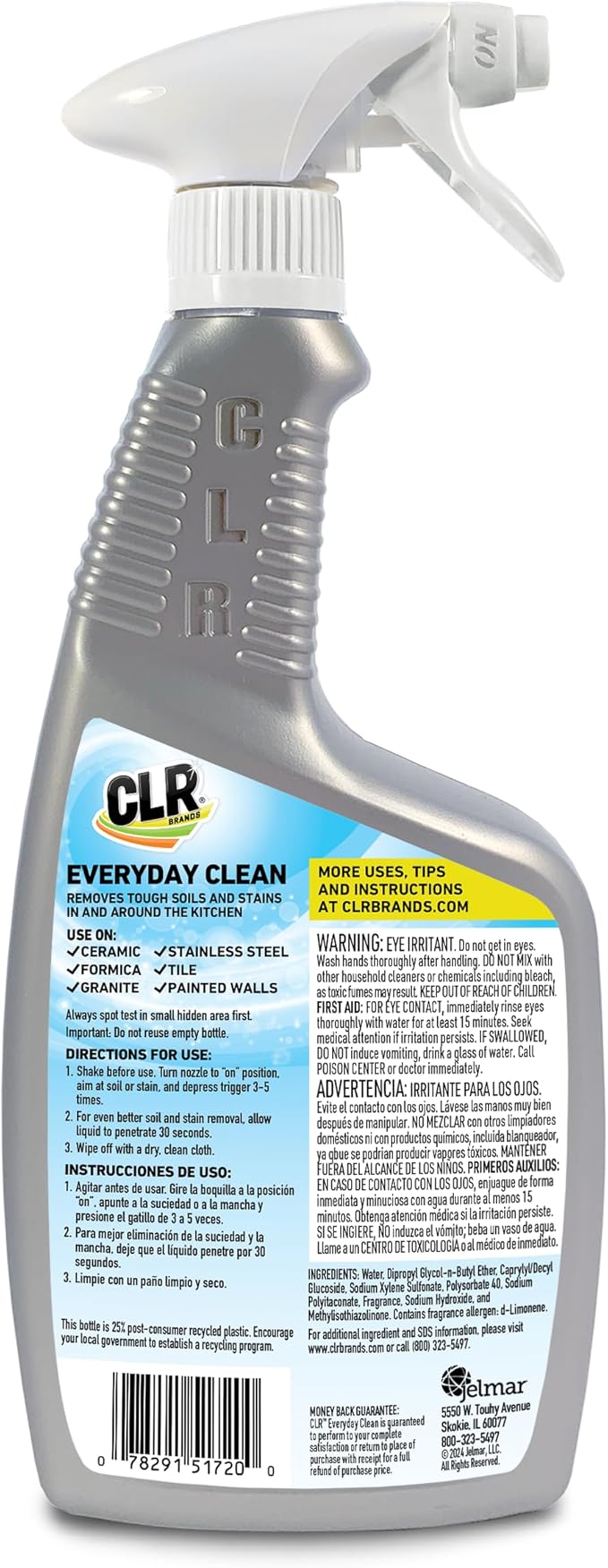 CLR Everyday Clean Clean Lemon 22 Ounce Spray (Pack of 6)