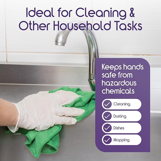 Inspire Stretch Vinyl Exam Gloves | THE ORIGINAL Quality Disposable Latex Free Medical Glove Cleaning Cooking Food Service Labs Healthcare and Household Medium 1000 Count