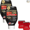 CPR Stovetop 2-in-1 Glass Stovetop Cleaner and Glass Polish(18oz)-Ceramic Top Stove Cleaner Oven Top Cooktop Electric Stove Ceramic (18 Ounce (Pack of 2))