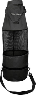 Boat Trash Bag - Heavy-Duty 600D Mesh Oxford Fabric with Bottom Zipper and Top Rubber Closure - Leakproof and Washable for Boats Kayaks Campers RVs and More