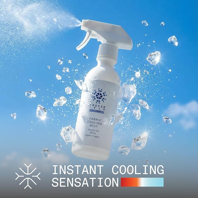 Fabric Cooling Spray powered by Freeze Tech – Alcohol-Free Fabric Mist for Clothes and Sportswear – Lightweight Quick-Dry Formula with Mint Scent (10oz / 300mL)