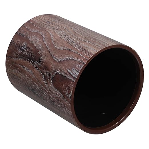 Happyyami Large Kitchen Trash Can Vintage Wood Grain Garbage Can Touchless Bathroom Waste Basket 35l Capacity