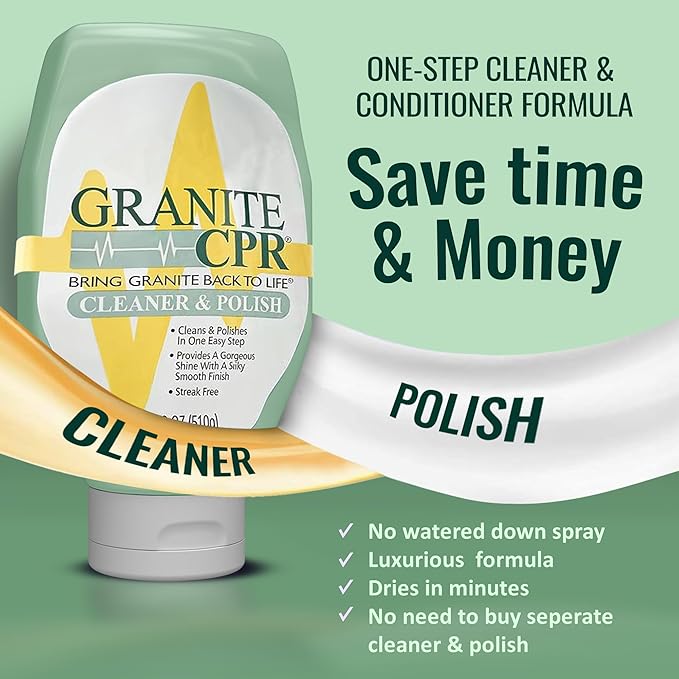 CPR Granite Cleaner Can Be Used Daily On Granite Marble Quartz &amp Corian. Leaves A Gorgeous Streak-Free Shine &amp Silky Smooth Finish (18 Ounce (Pack of 2))