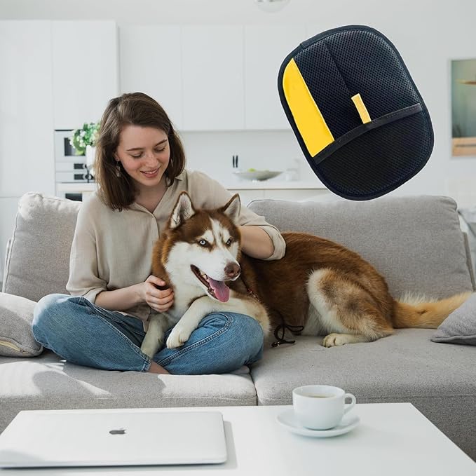 Reusable Two-Way Push and Pull Electrostatic Pet Hair Remover-Roll Into Strips Electrostatic Pet Grooming GlovesPet Hair Removal Glove for Cats &amp Dogs