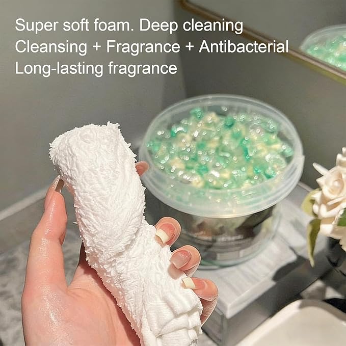 Scented Laundry Crystals Odor Neutralizing Beads Kit with Oils Formula for Long-Lasting Scent Fragrance Booster Pellets Concentrated Wash Infuser for Laundry Bathroom Household Travel