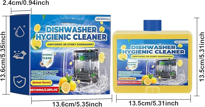 Dishwasher Cleaner For Home Use - Removes Water Stains Grease &amp Grime Easy To Use(2PCS)