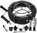 12M Household Drain Pipe Dredger Sewer Dredging Machine Extension Spring Set Compression Spring With Crank For 40-100MM Pipe