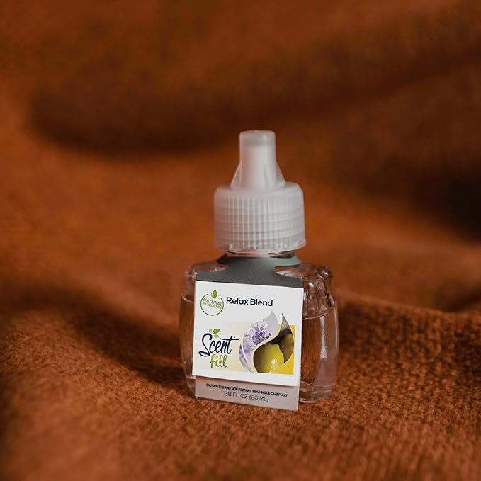 Scent Fill Relax Blend Plug in Air Freshener 4 Scented Oil Refills