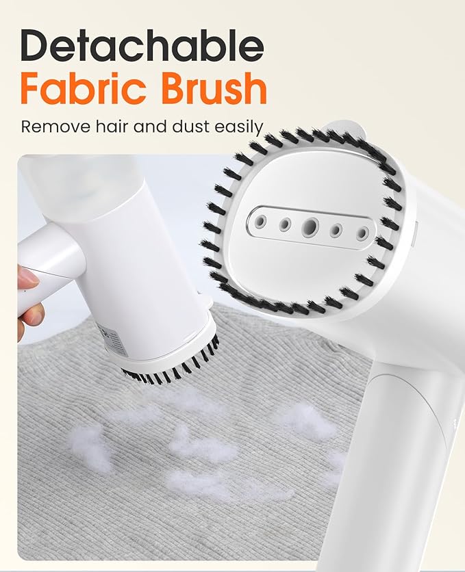 Handheld Steamer for Clothes 1200W Foldable Travel Steamer 20 Sec Preheat Garments Wrinkle Remover 120V Portable Hand Iron with 150ml Water Tank Clothes Steamer for Home Travel-White
