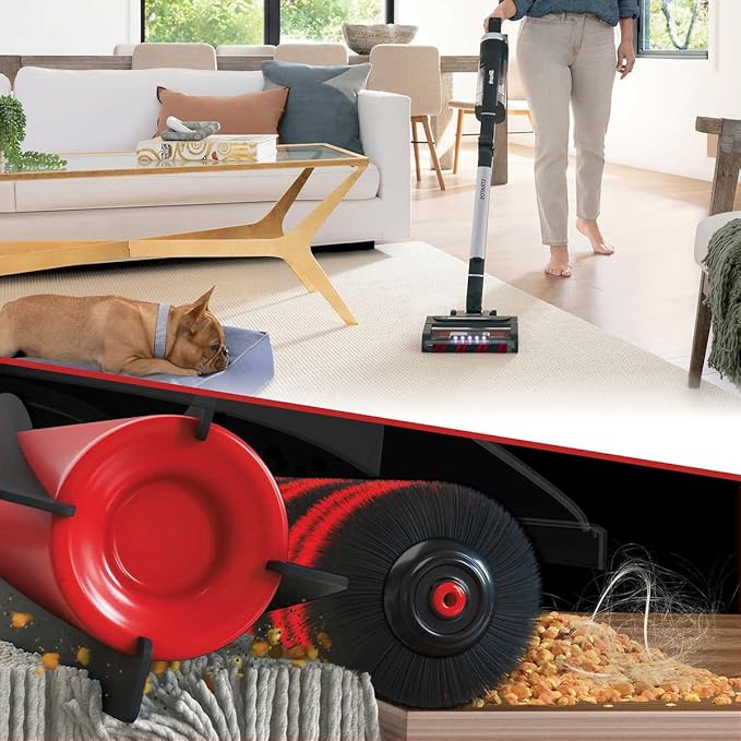Shark UZ865H Stratos Cordless Vacuum with Clean Sense IQ DuoClean PowerFins HairPro Includes Duster Crevice Tool &amp Anti-Allergen Brush Up to 50 Minute Runtime Gray (Renewed)
