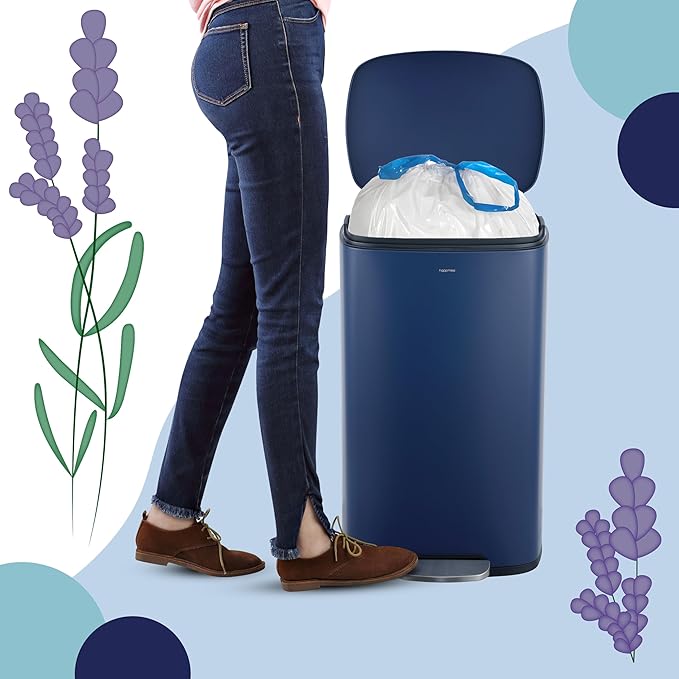 Eyely MPH3101B-WHITE Zane 5.3-Gallon Lavender Scented Drawstring Trash Can Liner White (60-Count 3-Packs of 20 Liners)