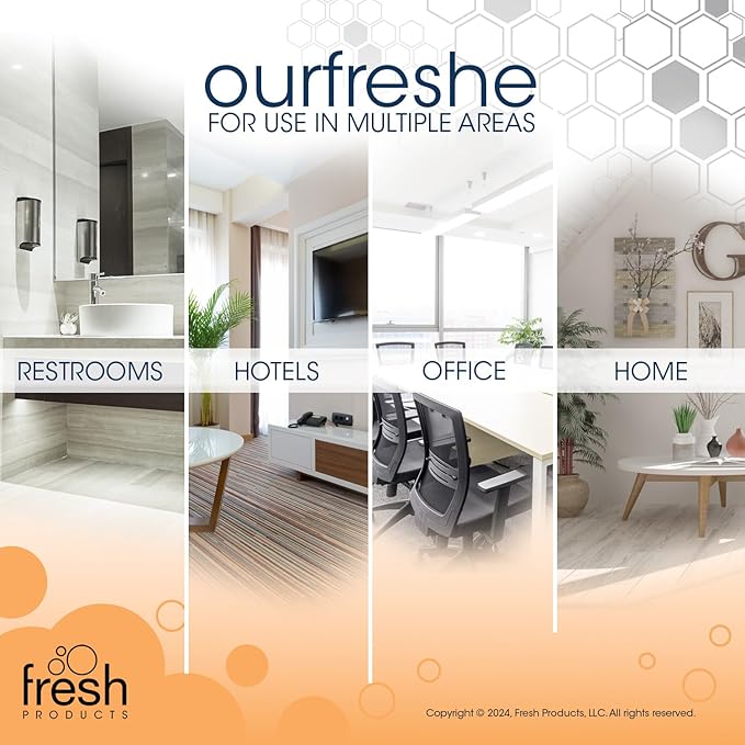Fresh Products ourfreshe Plug In Air Freshener 30 Day Refills Replace Messy Aerosols with Dry Fragrance For Use in Medium Sized Spaces Winter Spruce 6 Pack